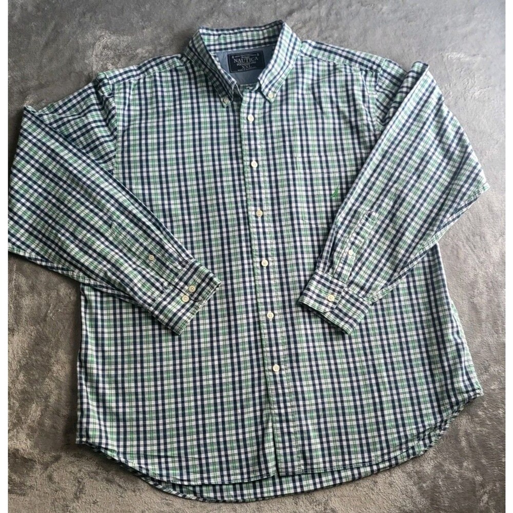 Nautica Shirt Mens XXL Colorful  Button Up Long Sleeve Casual
